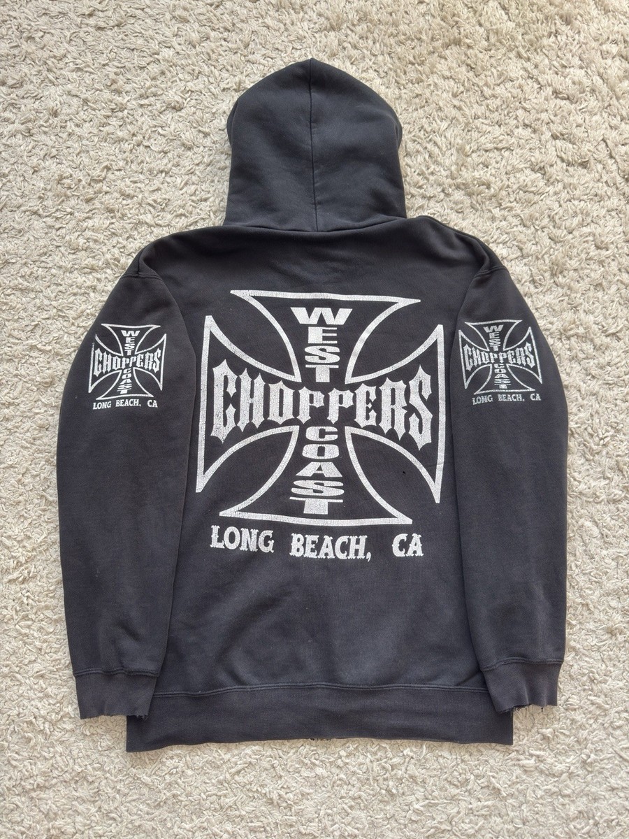 Vintage West Coast Choppers 00's Faded Hoodie Size L | eBay