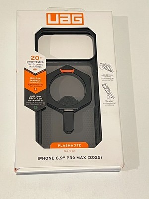 UAG Plasma XTE Magsafe Case w/ Kickstand for iPhone 17 Pro Max - Black/Orange
