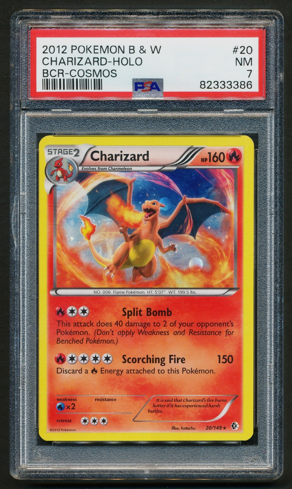 Charizard 20/149 Cosmos Holo Promo Pokรฉmon 2012 Boundaries Crossed PSA 7 NM