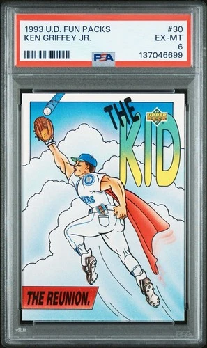 1993 Upper Deck Fun Pack Nicknames Ken Griffey Jr The Kid #30 PSA 6