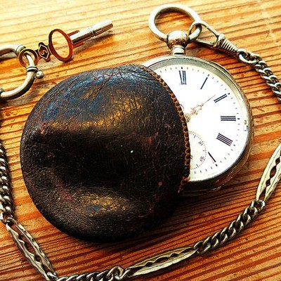 HERREN TASCHENUHR "GT", Zylinderhemmung, Schlüsselaufzug-gute Funktion-ca. 1900