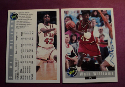 1992-93 Classic Draft Picks #2 Walt Williams UMD Terrapins RC AUCT#10390