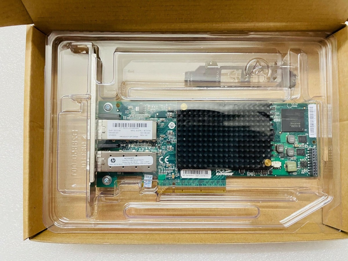 Scheda Di Rete HP NC550SFP A Due Porte 10Gb – 581199-001 586444-001, Aperta Mai Usata