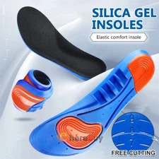 Men Insoles Gel Orthotic Sport Running Insert Shoe Pad Arch Support Heel Cushion