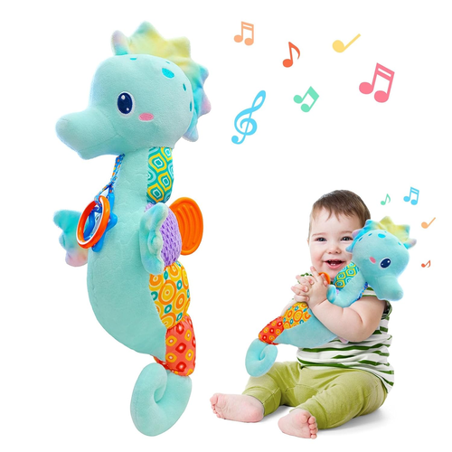 Baby Toys 0-6 Months,Infant Musical Stuffed Animals Soft Toy with Bright Colors, - Picture 10 of 12