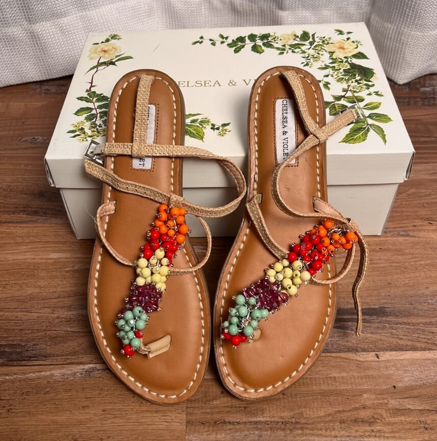 Chelsea And Violet Womens Size 9 Sandals Brand New In Box Ella Colorful  Strappy | eBay