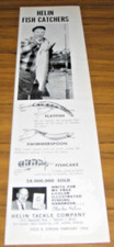 1964 Print Ad Helin Fishing Lures Flatfish,Swimmerspoon,Fishcake Detroit,MI