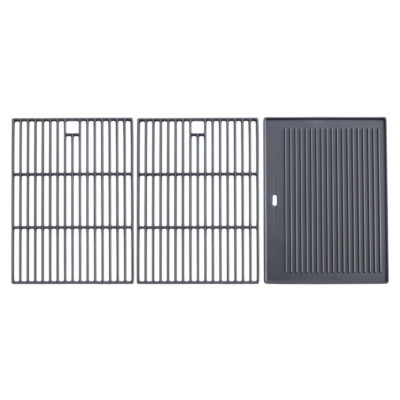 CosmoGrill 6+1 Pro Series Gusseisen Set (2x Grillrost + Grillplatte)