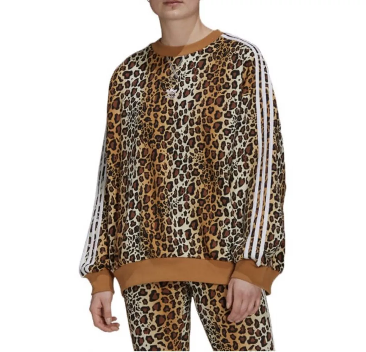 Adidas leopard print best sale sweatshirt