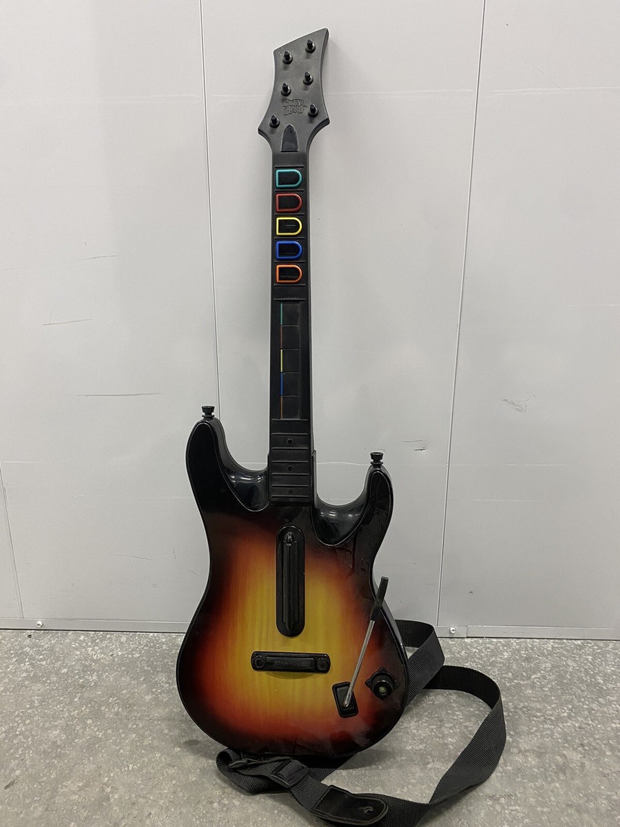 Xbox 360 Guitar Hero World Tour Orange Sunburst Controller No Battery  Cover