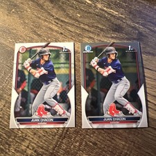 2023 Bowman Chrome/Base Juan Chacon 1st Boston Red Sox 2-Card Lot