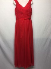 Women's Red VNeck Sleeveless Prom Bridal Evening Formal Gown         +P2