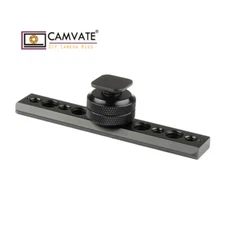 CAMVATE NATO Rail QR Sliding Bar with Shoe Mount &  1/4" & 3/8" Thread Holes