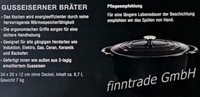 GussbräTer GäNsebräTer BräTer Schmortopf Emaille Oval Emailliert 6,7 Liter 34 Cm