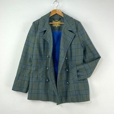 Dubarry Tweed Jacket Womens 10 Green Primaloft Check Country Sports Field Coat
