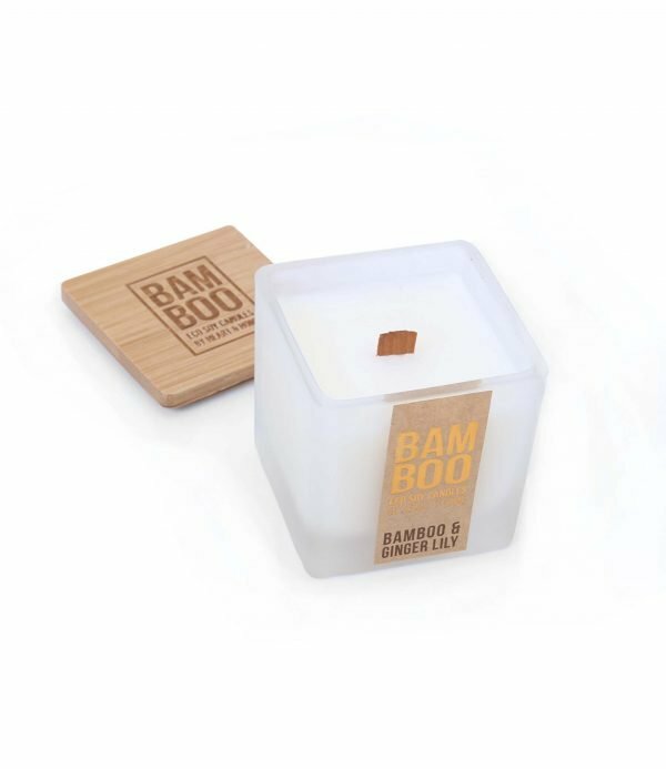 Bamboo Eco Soy Candles by H&H BAMBOO AND GINGER LILY Set of 2 x 90g candles