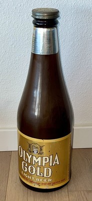 Olympia Gold Light Beer Large Glass Display Bottle 21 