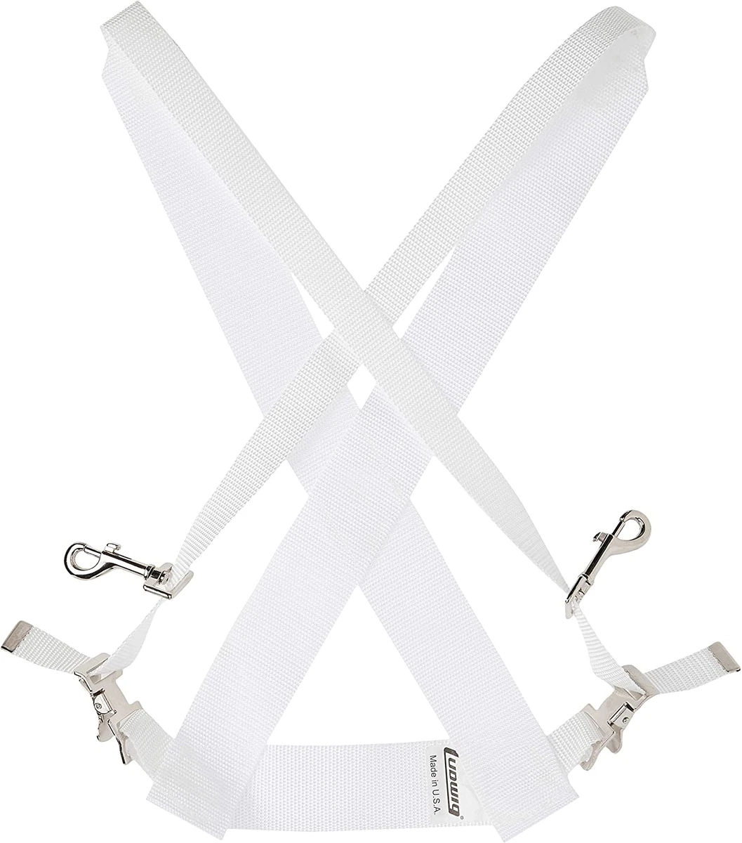 LF350W White Parade Marching Bass Drum Sling Marching Band