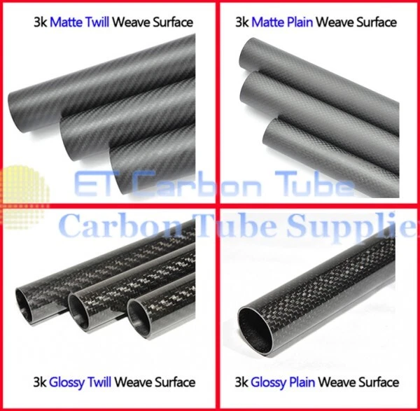 3K Carbon Fiber Tube OD10mm 11 12mm 13 14mm 15 16 17mm 18 19 20 x 500mm Rolled - Image 2 of 4