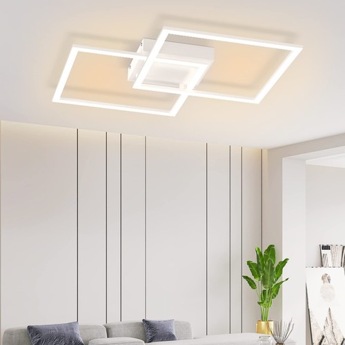 LED Deckenleuchte Dimmbar Deckenlampe Wohnzimmer Flur Modern w/Fernbedienung 52W - Bild 7 von 19