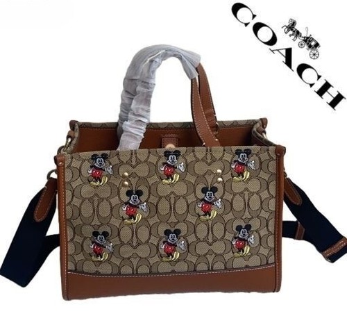 COACH x Disney CM198 Mickey Mouse 2-way sholder tote bag 100th anniv OUTLET Item - Picture 4 of 24
