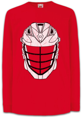 Lacrosse Helmet Kinder Langarm T-Shirt Player Love Addiction La Crosse Stick