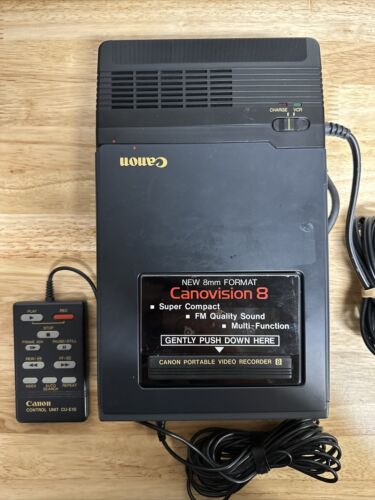 Vintage CANON VR-E10 CANOVISION8 Super Compact Video Recorder W/Remote For Parts - Picture 1 of 7