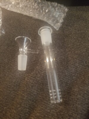Premium Thick Glass. Clear Glass Hookah Water Pipe Parts. 14mm Bowl. E2