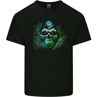 Twinkle Eyes Evil Skull Herren Cotton Maglietta Tee Top