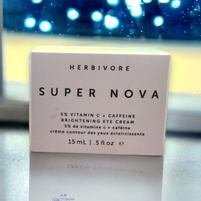 HERBIVORE SUPER NOVA 5% Vitamin C + Caffeine Brightening Eye Cream 15ml NEW