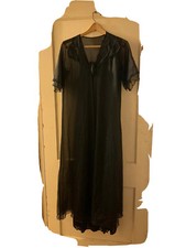 Vintage Dixie Bell Eggplant Nightgown Size S With Black Cover 100 Nylon