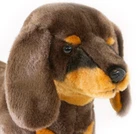 ~❤️BOCCHETTA Dachshund STRETCH 37cm 14" brown tan sausage dog puppy soft toy❤️