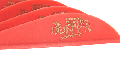 2.5'' Vanes Tonys All New Super Wave Archery Vanes Red 50PK TNYSWV3343C