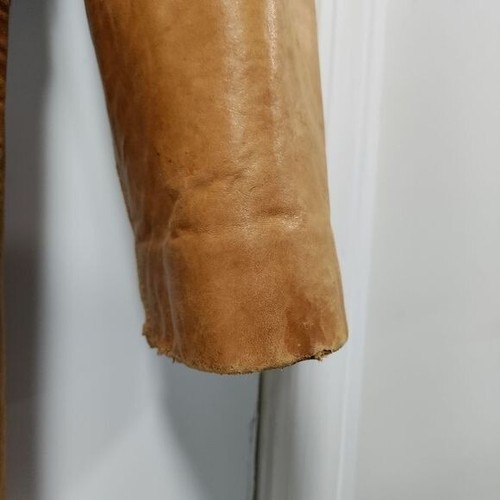 Vintage 70's Mens Butter Soft Tan Leather Blazer Boho Festival Corporate Style M - Picture 11 of 18