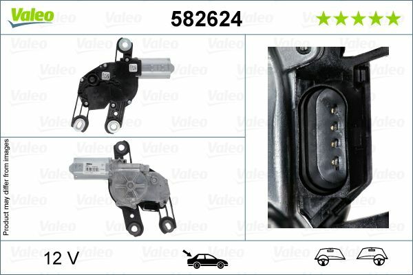 Valeo Wischermotor Hinten FüR Seat Ateca,Mii; Skoda Citigo; VW UP-image