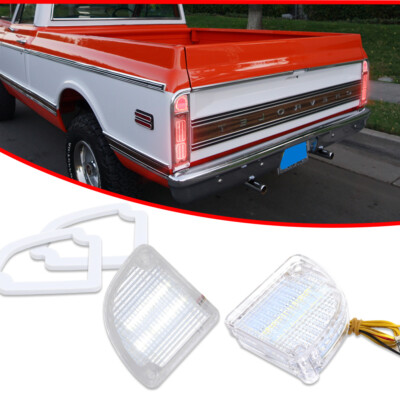1967-72 Chevy & GMC Fleetside 20 LED Clear Tail Light - Classic Heartbeat Pickup Parts