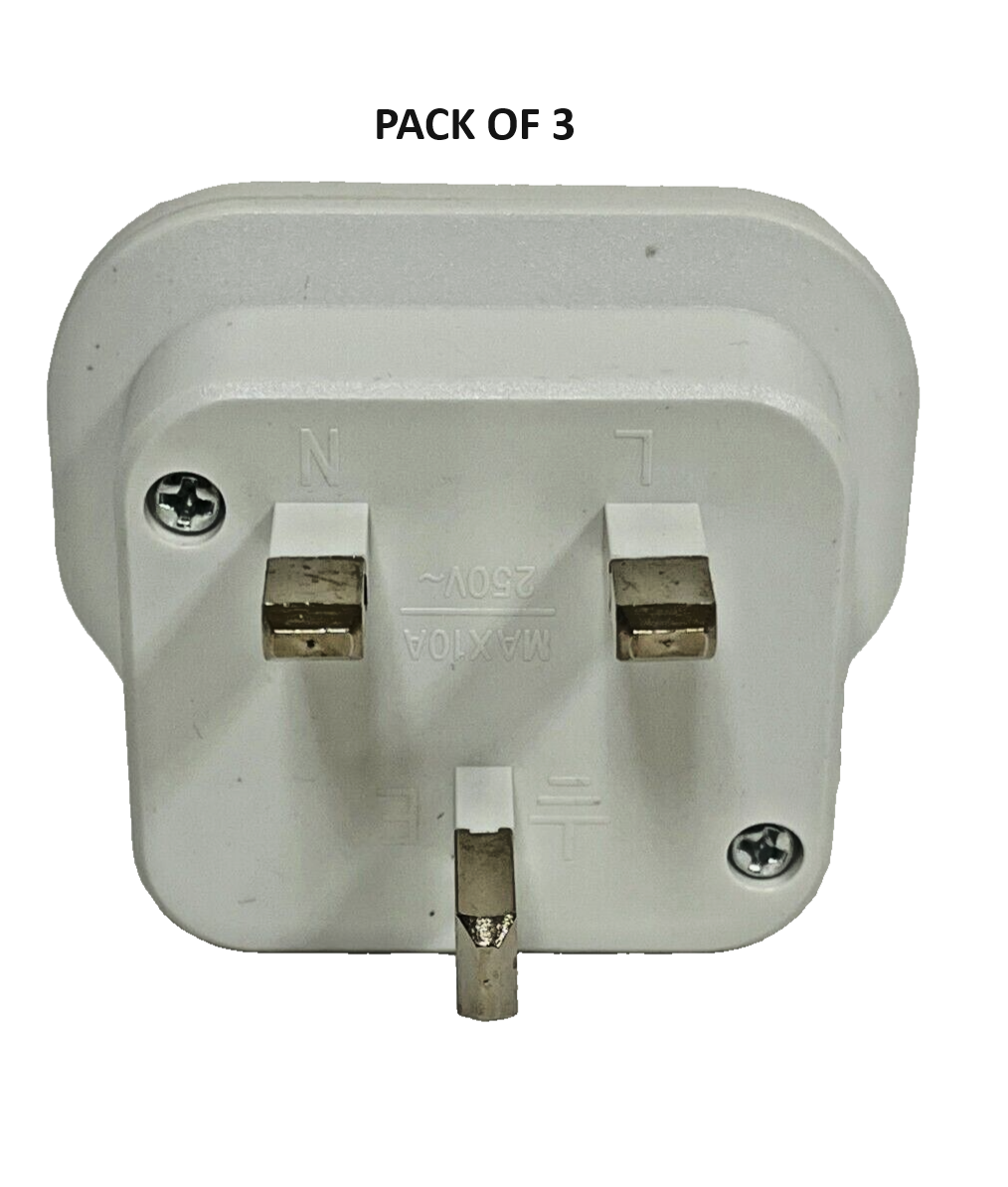 Unidapt UK-reisadapter - Duitsland, Nederland naar VK Engeland Reisstekker Stroomadapter Type G, EU Schuko-stekker naar GB Dubai Ierland Mauritius Singapore Wandcontactdoos 2-pack