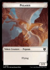 Pegasus (Flying 2/2) MTG Commander Wilds of Eldraine Token NM x4 - Magic Card