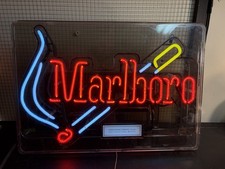 Marlboro Cigarettes Philip Morris Vintage Neon Advertising Man Cave Sign Works