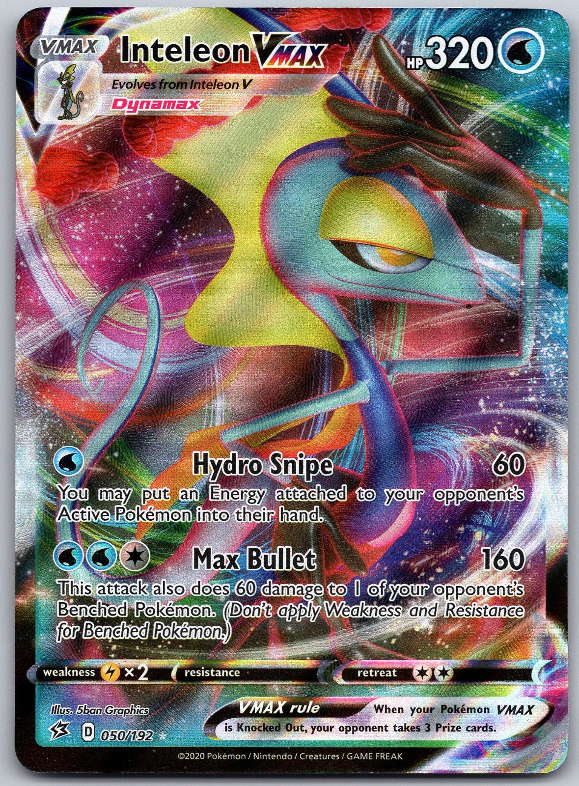 Inteleon VMAX Ultra Rare SWSH02: Rebel Clash 050/192 NM