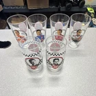 Coca-Cola Glasses NASCAR Glasses Cups Drinkware Vintage Collectible