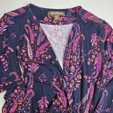 TOMMY BAHAMA Women's Medium Blue Purple Paisley Criss Cross Dress -2255