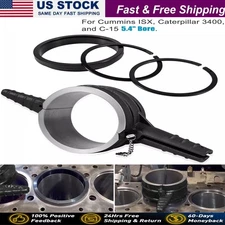 7040 Piston Ring Compressor Tool & Anti-Polishing Ring Kit For Cummins ISX/QSX15