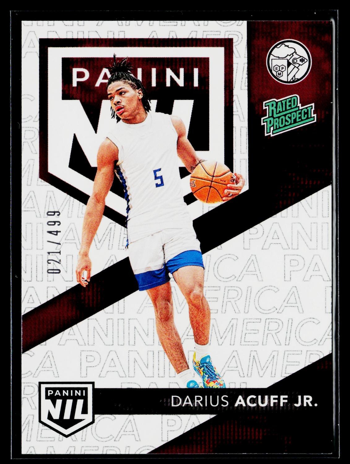 Darius Acuff Jr. 2025 Panini National NSCC NIL Prospects RC #NIL17 Kings