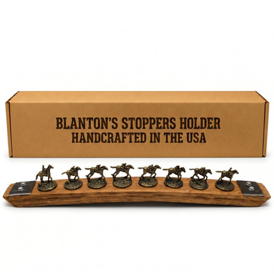 Barrel-Art Bourbon Stopper Display For Blantons Whiskey Barrel Stave Cork