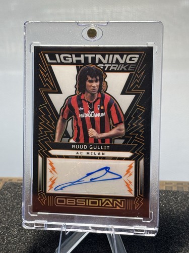 Ruud Gullit #LS-RGU 2022 Panini Obsidian Lightning Strike Autographs card