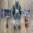 Star Wars Attack Of The Clones 2001 Jango Fett's Slave 1 Lot of Items