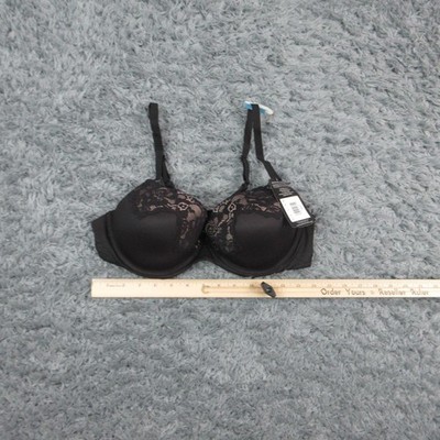 Maidenform Glamorise Magic Lift Bra Womens 38C Black Push Up Underwire NWT