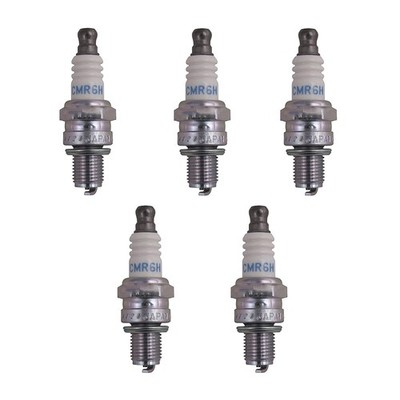 (5) Spark Plugs Fits NGK 3365 CMR6H Fits Husqvarna 531008615 Fits Champion 965