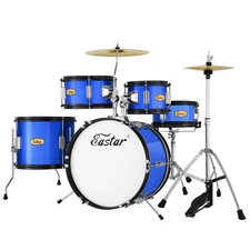 Drum Set for Kids - 16 inch 5-Piece Drum Kit for Beginners with Adjustable Th...